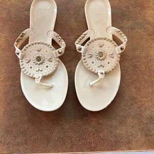 Jack Rogers Women's Cream Sandals size 9